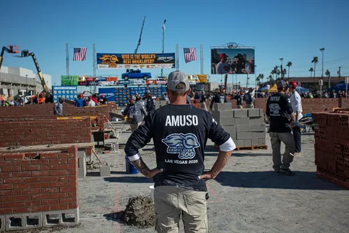 Damian Amuso competing at the SPEC MIX Bricklayer 500 in Las Vegas